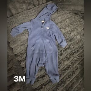 Blue Kids One Piece with Bear Logo